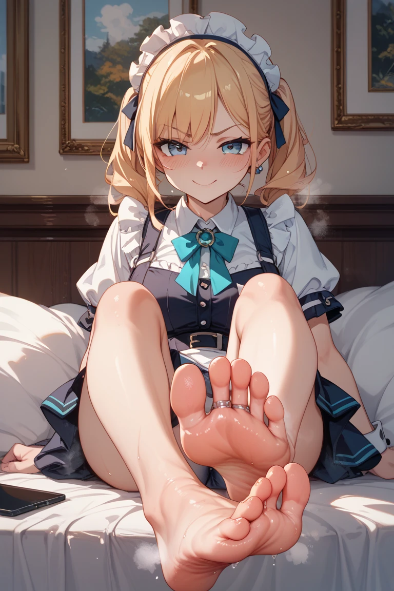 white stockings,no shoes,High school girl,Put your feet in a man's mouth