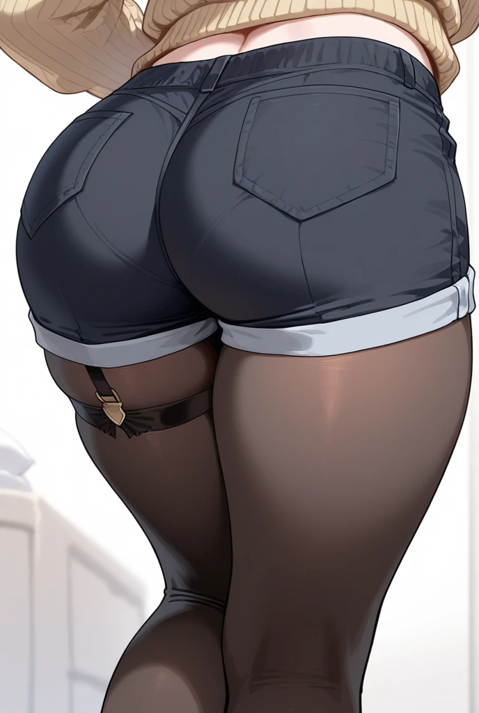 ((pantyhose))tabletop ((big-ass))((Swamp breasts))((face perfect))((sensuous))(((Traje tabletop HOT))), Masterpiece artwork, The best quality at the best, 1 , momo yaoyorozu, big breaststransparent skirt ,(decolletage),(close-up of the upper body),,Is shy,ssmile,with black hair, far away, whitish hair, There is a woman with black hair and posing in a beach, bottom angle, lit from behind, on his knees, thighs and skirt, on his knees, peeping from behind, thighs up close, curvy accentuated booty, Hyperrealistic student in tight short dress , knees tucked in, bend over, hugging your knees, lit from below, view from behind