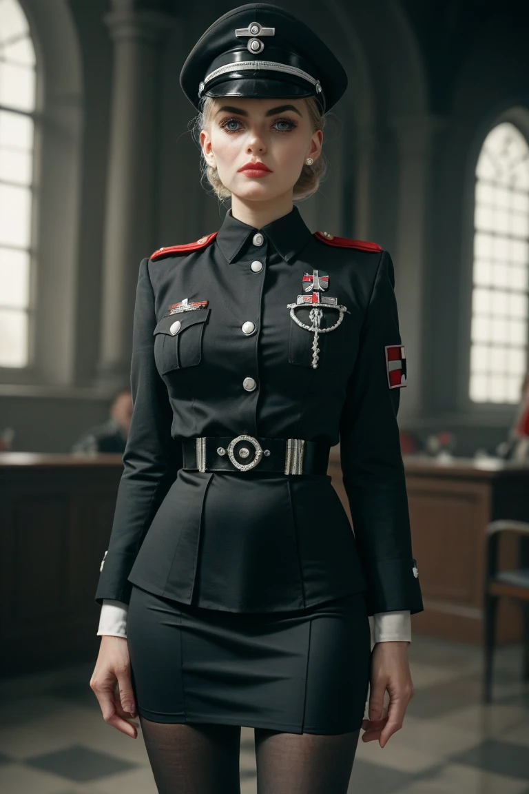 Nazi woman with bare feet