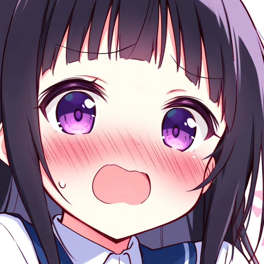 And soul、Stickerouth close-up、1 Beautiful Girl、Chibi、(((Full body photo、super close up of mouth、tongue、long tongue、sticking out the tongue、Show inside of mouth、Open your mouth wide and show me your throat)))、cheek、lipstick、Simple Background、