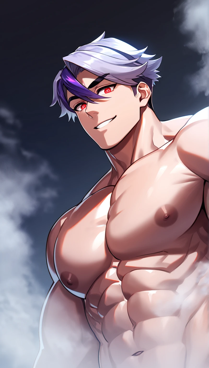 score_9, score_8_up, score_7_up, score_6_up, score_5_up, score_4_up intricate_details_xl, cherry blossoms, simple background, dark theme, gradient background arataki itto, (pout:0.9), light frown, nude man, clothless, penis, full-height, big muscles, undressing,erect penis, foreskin over penis, pubic hair, hairy body, blushing, dripping penia, sitting,