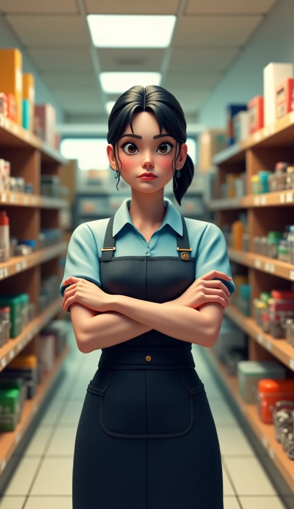 A large human figure is represented, with the body formed by a myriad of objects and products, symbolizing our capitalist and consumerist society. The figure is composed of colorful and bright elements, standing out amid a dark background. The central figure is surrounded by a multitude of diverse objects such as smartphones, laptops, shopping bags, food packaging, cars and other goods. These elements are represented in different shapes, sizes and vibrant colors, creating a kaleidoscope effect. The colors used are intense and contrasting, reflecting the frenetic and flashy nature of consumerism. Vibrant reds, bright yellows, electric blues and shimmering greens fill the frame, creating a sense of energy and movement. However, as one observes more closely, subtle details emerge from the composition. Small price labels are pasted on some of the objects, indicating the commercial nature of these goods. In addition, it is possible to notice distorted and tired facial expressions in the people represented, suggesting the dissatisfaction and emptiness generated by rampant consumerism. There is also a contrast between the central figure, which is depicted in high definition and detail, and the dark background, which represents the shadow and obscurity underlying this consumerist society. --auto --s2