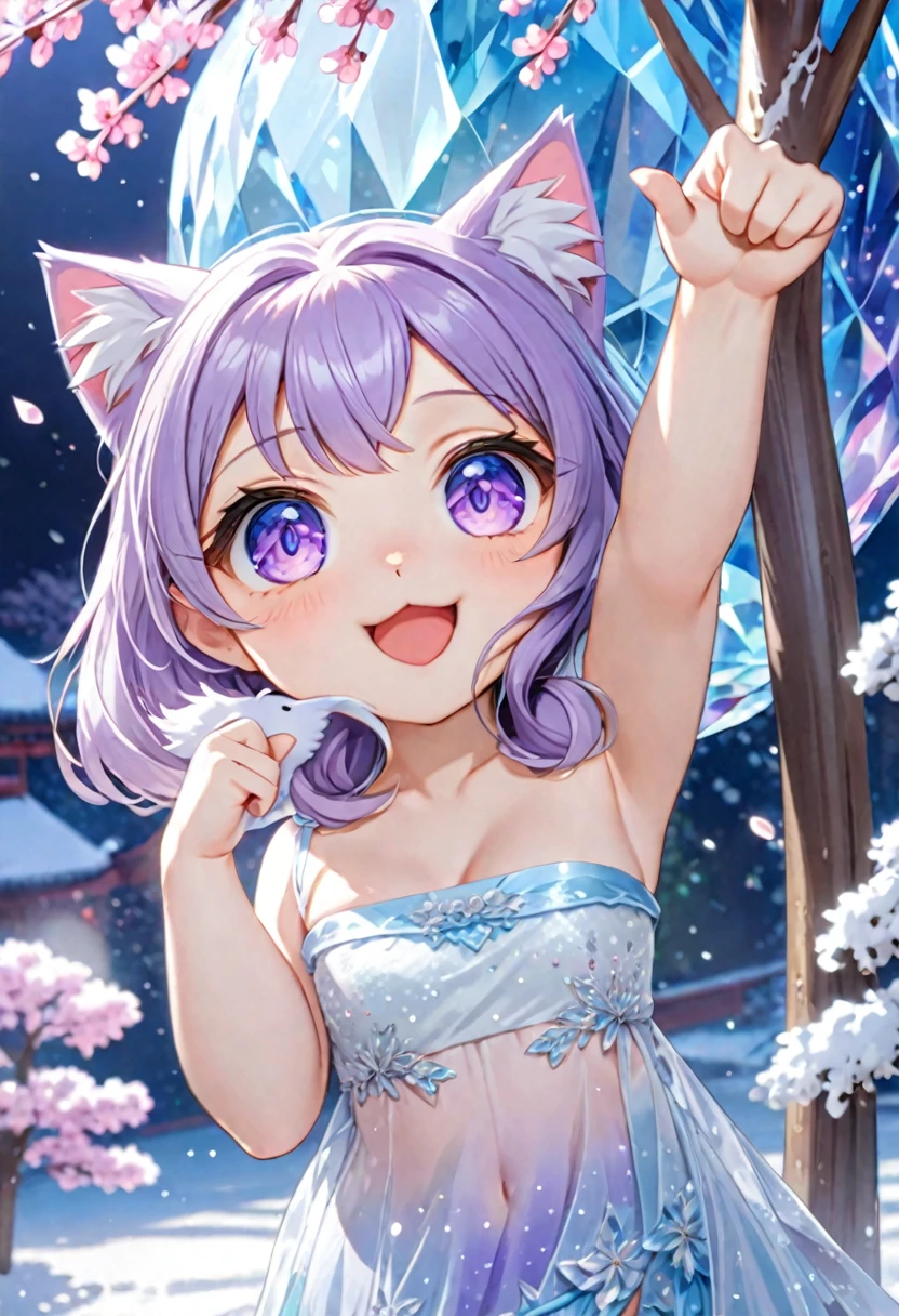 cat girl, chibi, Purple slime, purple hair, Purple eyes, purple skin, covered in purple slime, reaches for the sign, which hangs on the ebony tree, scary tree, tree is curved, tree with eyes, Halloween, Rendering, Anime background art, winner of the pixiv competition, Anime girl with cat ears cute!! chibi!!! cat girl, милый anime cat girl, with index finger, Nekomimi, anime cat girl!, cat girl, chemonomics, run, furry фураффинность, masterpiece, top quality, Best quality, official art, Beautiful and aesthetically pleasing:1.2), 2D, (Best quality, masterpiece), anime, (very detailed face), (very detailed eyes), fog, Swamp, Ideal lighting, covered in mucus, (purple skin)