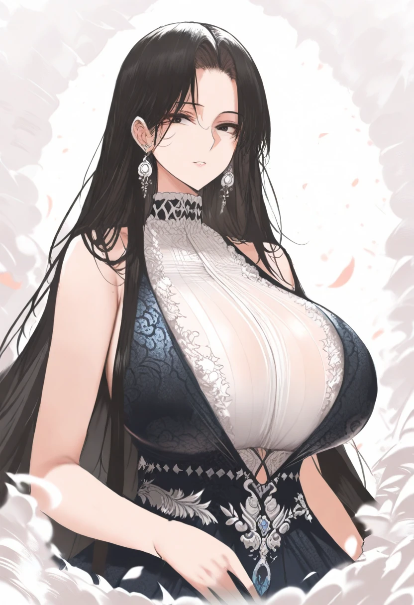 Create an image of a stunning Asian woman, approximately 25 years old, with an air of maturity and confidence. She is wearing only a short, transparent dress that exposes her nudity, which highlights her elegant and attractive forms. Capture your physical beauty with attention to detail in your delicate facial features, flawless skin, and silky black hair. Her expression should convey a mixture of serenity and inner strength, highlighting her maturity and striking presence. High quality and high definition image, 4K, 8K