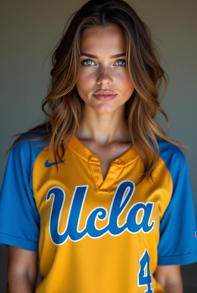 beautiful blonde girl wearing ponytail wearing cheerleader outfit standing on football field best quality (high detailed skin:1. 2) , (best quality:1. 4) , (blemishes:1) , (highly detailed clothes:1) (highly detailed face:1) , (((real hair)))