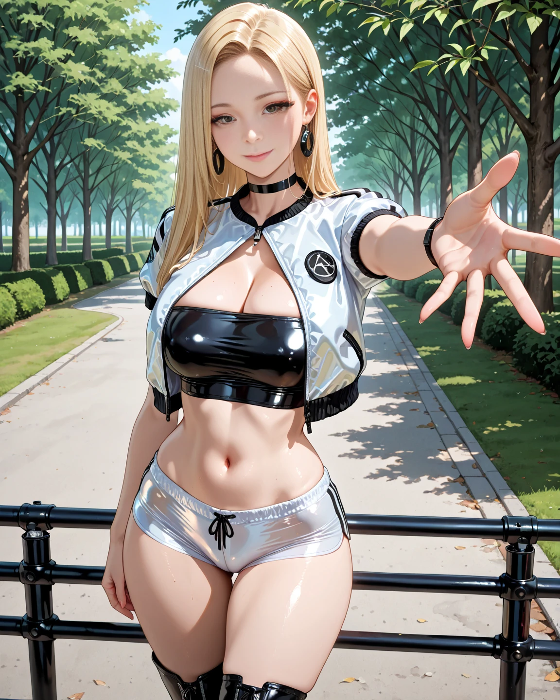 (android 18がCowgirlで性交する:1.9999997), ((realistic, highest quality, High resolution, real women pictures:1.7)), (((A 15-year-old junior high school girl wearing a gymnastics leotard:1.9997)), (White High Neck Leotard:1.47), (slender body shape:1.997), Cowgirlで性交する, ((anatomically correct:1.0479)), (Wearing a white leotard made of thin fabric:1.7), (penis inserted into vagina:1.6794), curved body, 大きく股を開いてCowgirlで, Detailed depiction of the vagina, beautiful thighs, (android 18 inserts penis into vagina:1.479), nose too small, thin waist, 15 year old beautiful girl has sex with her clothes on, saddle, Cowgirl, (android 18 is the cutest and eroticest:1.2), Girl Straddling Man, (normal limb:1.497), Too cute small face, My whole body is wet with lotion, (肌に密着するWhite High Neck Leotard), (put your hands behind your head:1.57), nostrils are not visible, realistic:1.47, lips slightly open, man exposes his penis, (android 18:1.879), short-haired with bangs, 美少女が男とCowgirlで性交する, (outdoor:1.741), 女子中学生がCowgirlで性交する, leotard is white