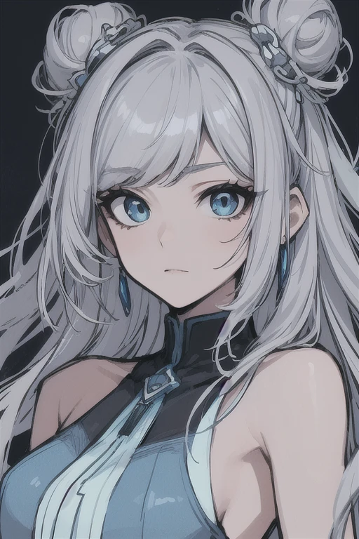 Kizi，（silber hair:1.5），Shiny hairstyle，Messy hairstyle，long whitr hair，耳Nipple Ring，（red - eyed:1.2），collofull eyes，Clear red lips，super detailing，Perfect face，Textured transparent garment，black uniforms，（perfect bodies:2.0），Retina Screen，ultra-realistic realism，style of anime，artistic décor，first person perspective，head portrait，（in a panoramic view:2.0），hyper HD。