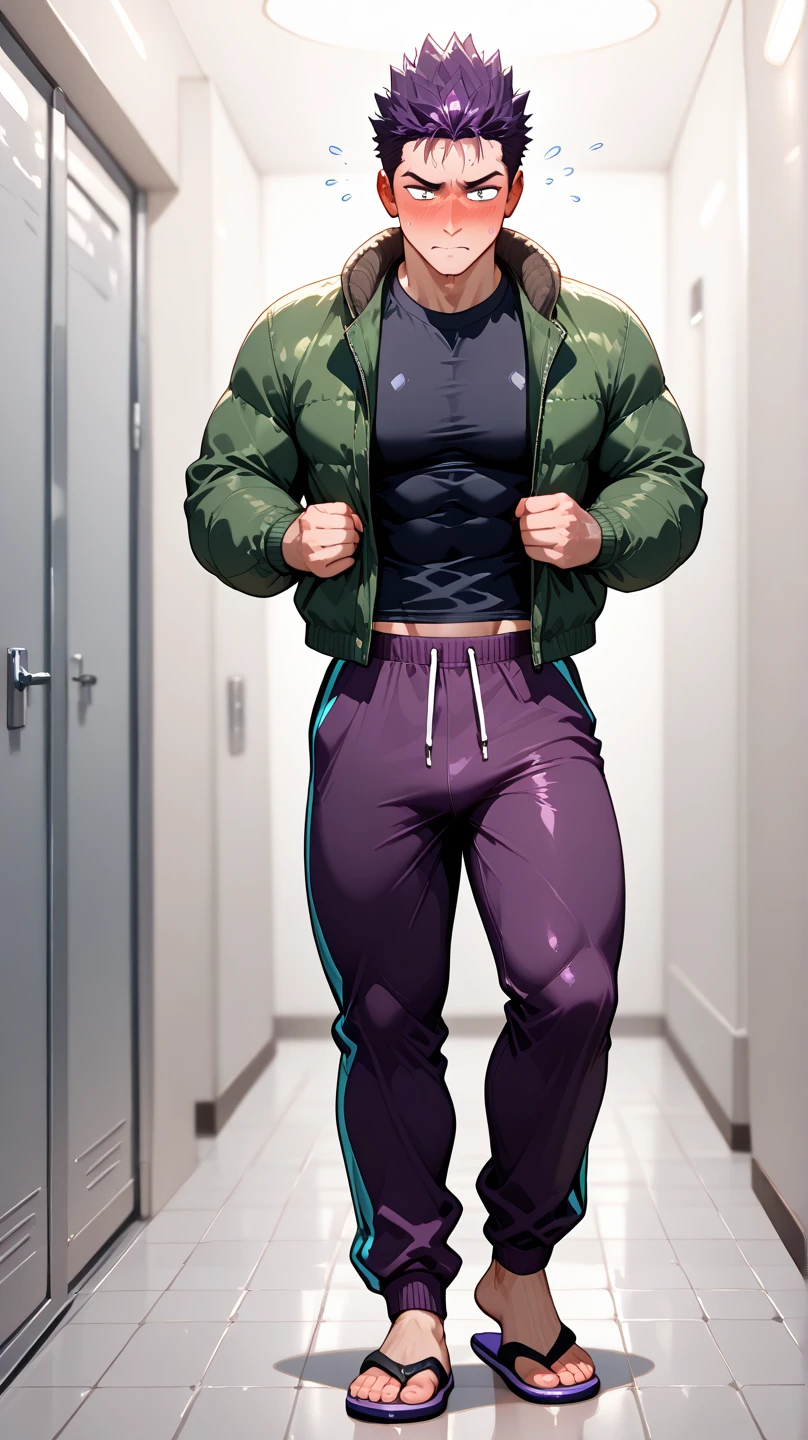 full body in image, masculine pose, unique hair, full man, hoodie jacket, harem pants, male body, slender body, short hair, full body, hot body, sexy male body, dinamic pose. detalied pose, body, simple background, expressive face, focus on face, line art, sketch