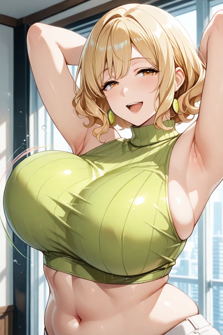 gigantic breasts,bursting breasts,cleavage cutout,cute smile,shy,one eye closed, around city ,masterpiece, best quality, 1girl, Chie satinaka cosplay as mii brown hair, short hair, blue eyes, earrings,, bikini, large breasts, cleavage, upper body, smile, , looking at viewer, simple background, retro artstyle, 1980s \(style\), 1990s \(style\),man in between breasts,dance,at night