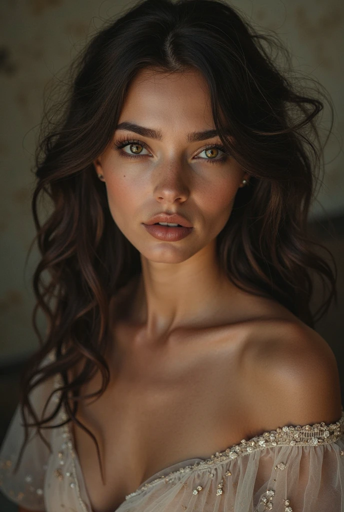 Femme arafed avec un soutien-gorge blanc et un collier, fille sexy aux yeux verts, Portrait Sophie Mudd, cheveux bruns et grands yeux, selfie of a young woman, Yeux de chambre, Violet Myers, sans maquillage, maquillage naturel, looking straight at camera, Visage avec Artgram, Maquillage subtil, Superbe photo du corps entier, piercing green eyes, Bel angle, pose attrayante, fille mignonne, sexy pose, Image du corps entier, corps entier, Prise de vue du corps entier, Porter une jupe grise et des bottes