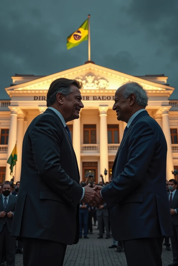 Vladimir Putin shaking hands with Lula from Brazil