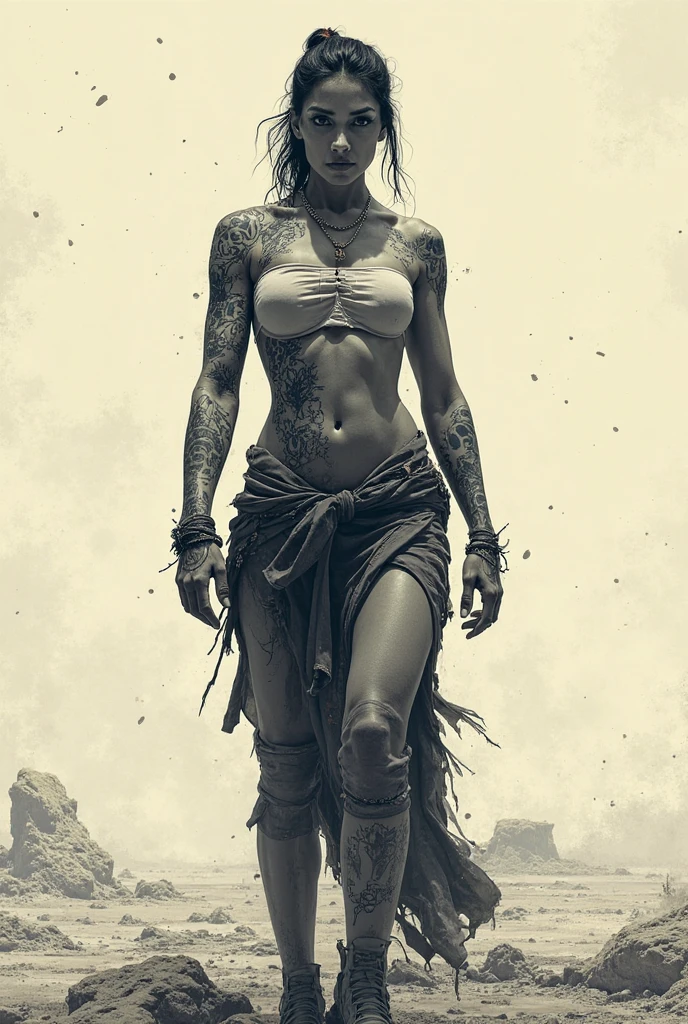 A naked trans warrior
