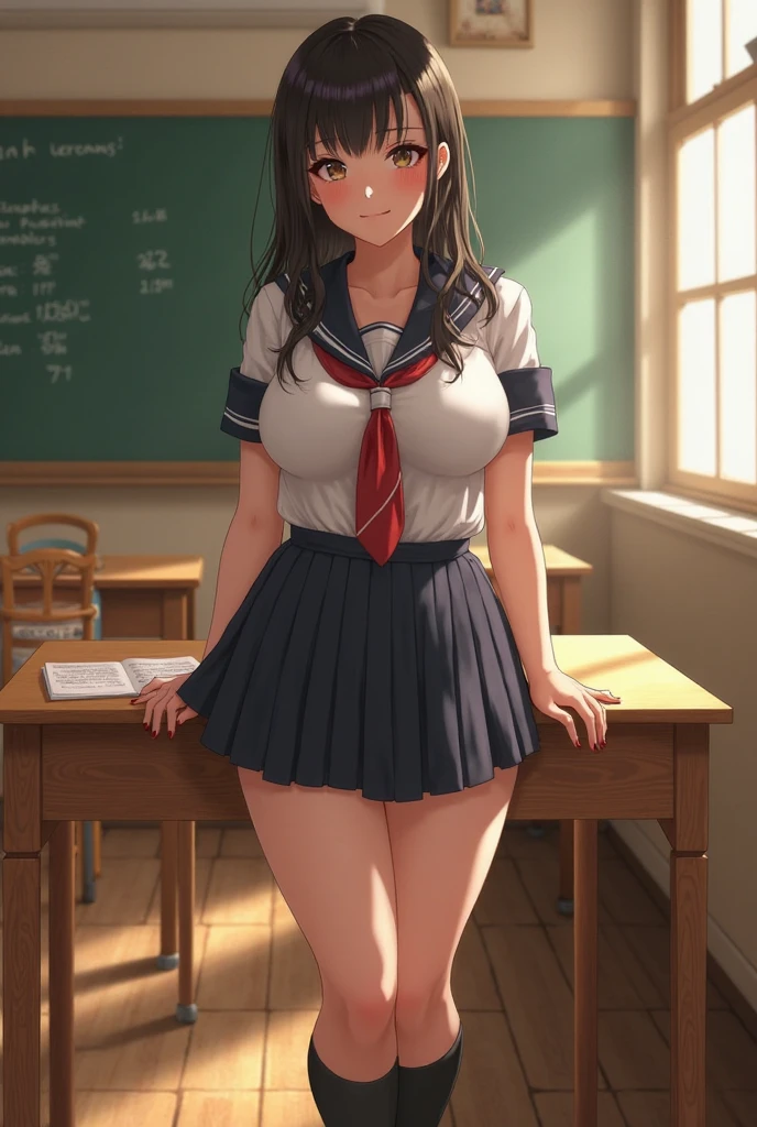 masutepiece、masterpiece、top-quality、ultra-detailliert、hight resolution、hight resolution、8K Portrait、Unity 8k壁紙のhigh-detailCG、Unity 8k壁纸、Cute little:1.5、Lori:1.5、Highly detailed CG Unity 8k wallpaper、逼真、realperson、Cute little、 Portrait photos、shinny skin、high-detail、(sixteen years old:1.2)、(女の子1人)、Beautiful clear eyes、Ultra-fine depiction、delicated face、Lovely lips、skinny body、Big breasts thin waist、Thin leg、(school classrooms:1.6)、 1girl in, Cute, Perfect face, Seriously, (blush:1.5), Big breasts,((School Uniforms:1.2)),(((Clothes lift:1.5))), (((Nipples))), Detailed description vagina,Show vagina,Spread legs,spreading pussy,((cum in vaginas:1.5))
