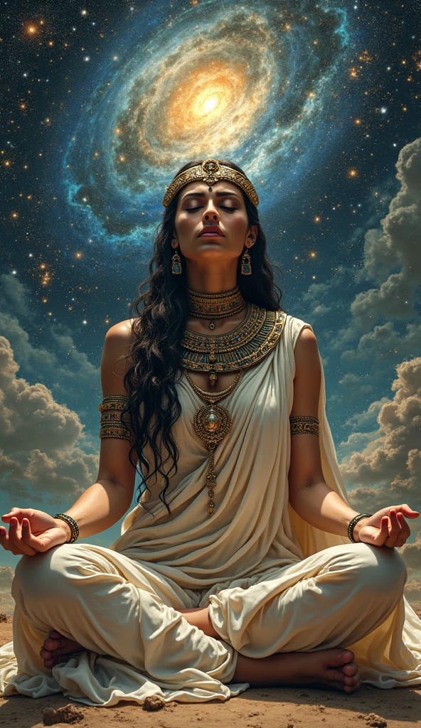 the deity creates Space