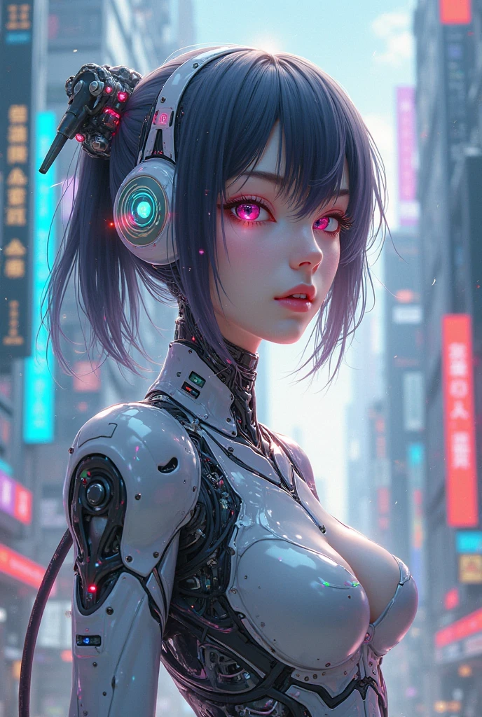 cyborg,cyberpunk ,anime girl