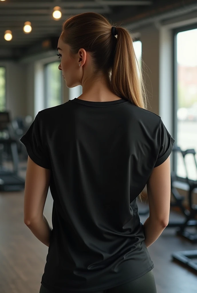 1 young girl, jyojifuku, white shirt, short sleeves, gym uniform, red shorts, view from behind,