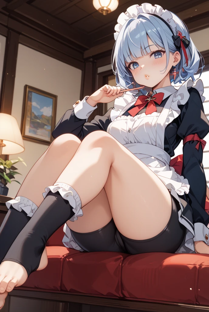 {{best quality}}, {{very aesthetic}}, {{ultra-detailed}}, {{best illustration}}, woman,silver hair,bob cut,green eye,pov,orgasm face,((steam)),1woman,1girl,light red lace panties,light red lace pantes,from below,hospital