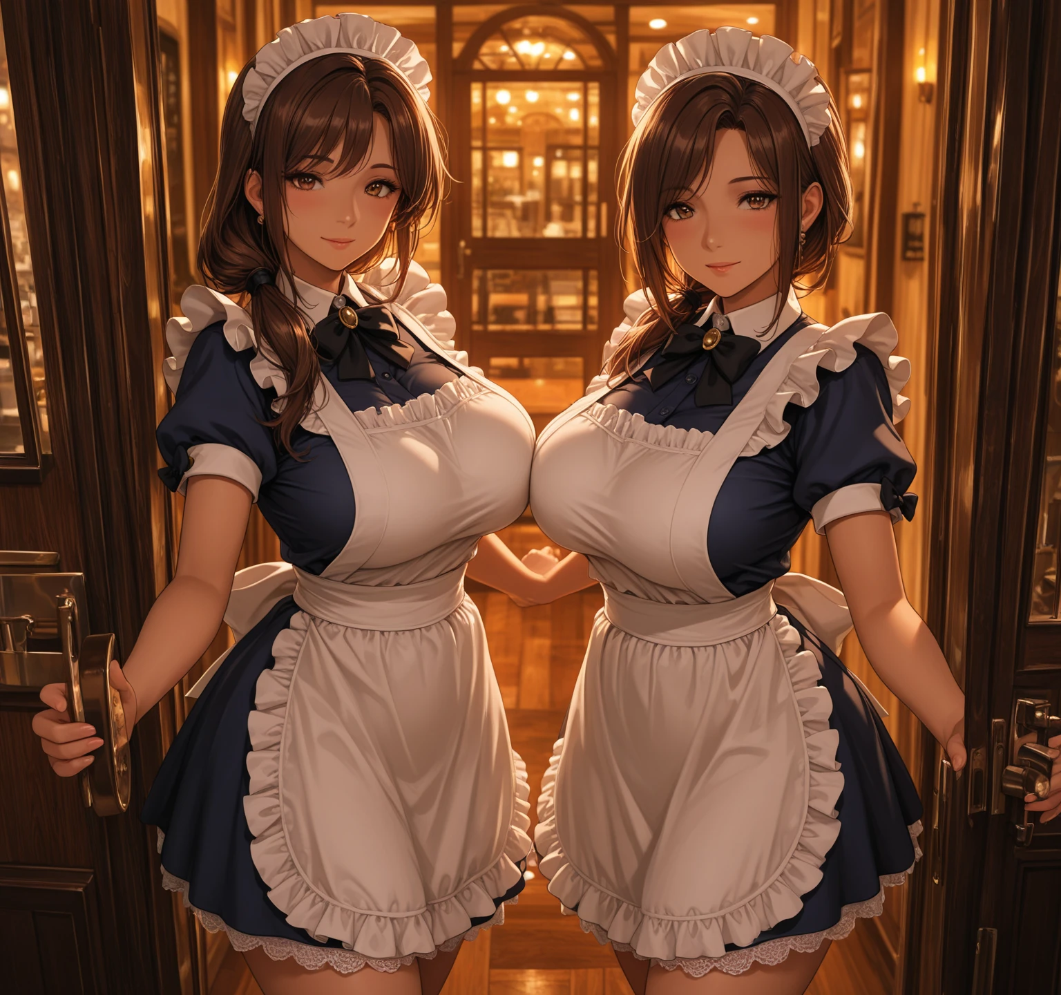 (Isabel Merced, bob_cut_ hair, blue eyes, dressed as a sexy maid in black, standing thigh high shoes, smiling, huge boobs:1.3, nsfw), Real Life, Ultra Realistic, Photorealism, Photography, 8K UHD, Photo, HDR, Complex and Elegant, Highly Detailed, Sharp Focus, Stunning, Beautiful, Gorgeous), (Masterpiece: 1.2, Best Quality 1:1, Ultra Detail: 1.2, Best Shadows, 8k: 1.1), (beautiful detailed face), high contrast, (perfect lighting: 1.2), (cinematic light)), colorful, hyper-detail, dramatic light, intricate detail, photograph by arny freytag