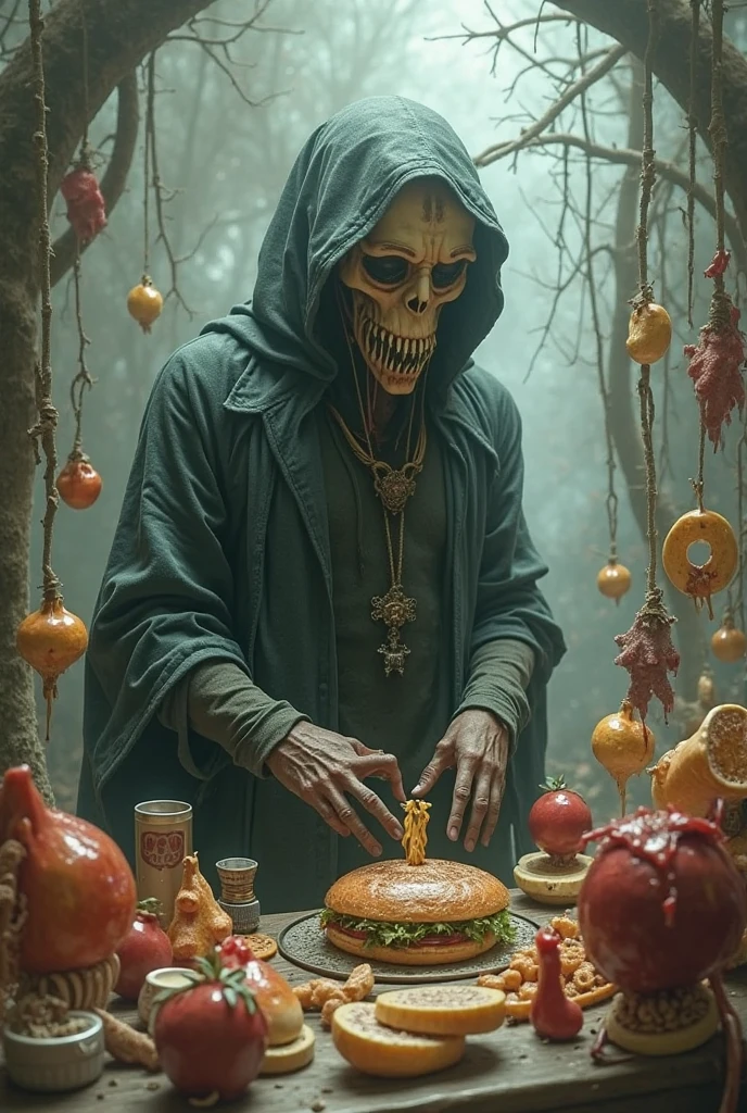 <lora:HalloweenGlowStyle:1>RAW Photo of HalloweenGlowStyle Fuchsia lonely pirate in a desert, cooking his meal on a makeshift fire, (Masterpiece:1.3) (best quality:1.2) (high quality:1.1)