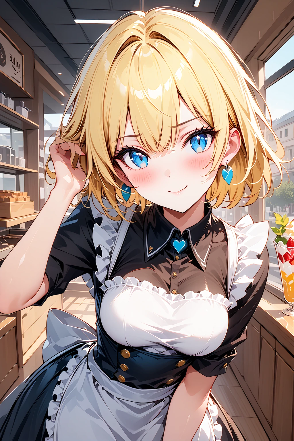 1girl, ((arrogant maid)), (((showing middle finger))), smirk, medium hair, blonde hair, maid headband, maid uniform, ((small breasts)), wide shot,
score_9, score_8_up, score_7_up, score_6_up, Source_anime, anime_network, highly detailed, intricate details, uncensored, rating_questionable, rating_explicit, very aesthetic,
official art, anime coloring, cinematic angle, Amazing, (intricate details), (hyperdetailed), (soft focus:1.1),
8K, extremely detailed, cinematic lighting, (masterpiece, best quality),
<lora:xl_more_art-full_v1:0.65>, <lora:neg4all_bdsqlsz_xl_V7:0.8>, <lora:hentai_anime_style_xl_v1:1>, <lora:RMSDXL_Enhance:3>