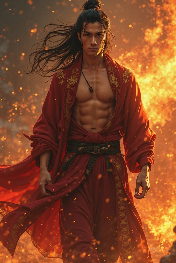 Ronaldo in akatsuki red and white cloud costume 