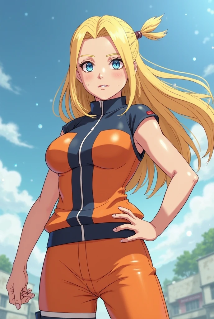 ((tsunade wearing sports bra and open hoodie)), (big breast), (steven universe style), sexy, half body, beach background, sunset, sexy attire, (high quality), (masterpiece), negative_hand