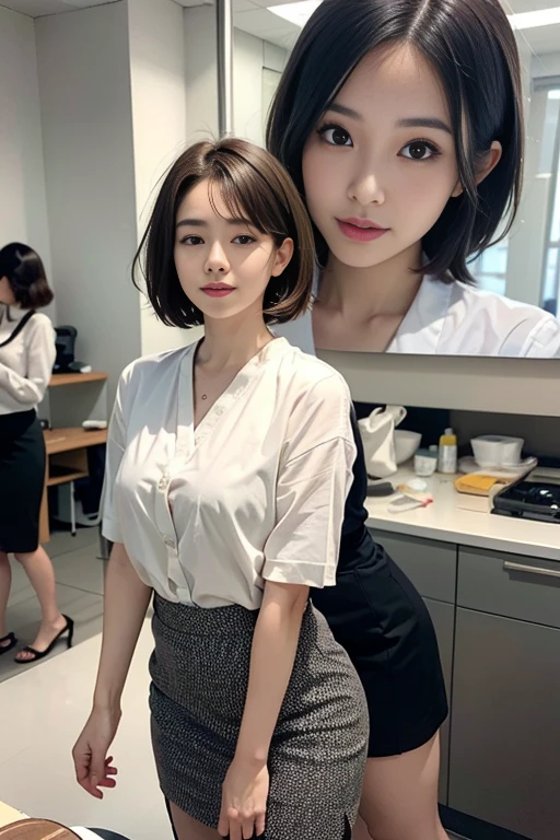 short detailed hair,nakeness,D-cups。masturbation,female pervert,18yr old, --auto