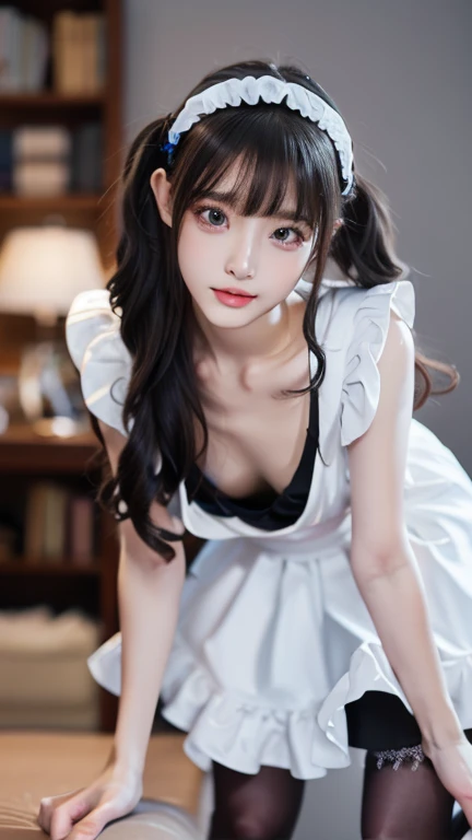 (Close-up:1.4)、(RAW shooting:1.2)、(photorealistic:1.4)、(masterpiece:1.3)、(highest quality:1.4)、solo、7 head and body、(slender and beautiful girl)、cute、(beautiful detailed eyes)、(charming big eyes)、(beautiful double eyelids)、8K、Velvet bunny costume、velvet、Bunny girl black costume、bunny girl figure、bokeh background、 Blurred feeling、 transparent material shoulder strap、 girl's room、smile、happy eyes、white skin、pretty girl、looking at the camera、high heels、rabbit ears、(Medium chest:1.2)、(cleavage)、(full body shot)、white choker and black bow tie、White cuffs、brown hair、(small butt)、(beautiful hands)、(beautiful thighs)、cute系、(perfect anatomy:1.2)、