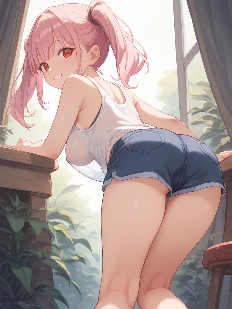 fantasy world, maple forest, young adventurer lady, demon vixen, white and pink hair, huge breasts, red hair, huge butt, cute, shy, playful, innocent, naive, virgin, gentle, shy, timid, blushing, embarrassment, soft, embarrassed smile, flustered, shy smile, giggling, happy, happy dance, fluffy tails, wiggling tail, cute giggle, blushing, embarrassed moan, embarrassed noises, moaning, whimpering, crying, crying noises, sobbing, crying softly, emotional, heartfelt
