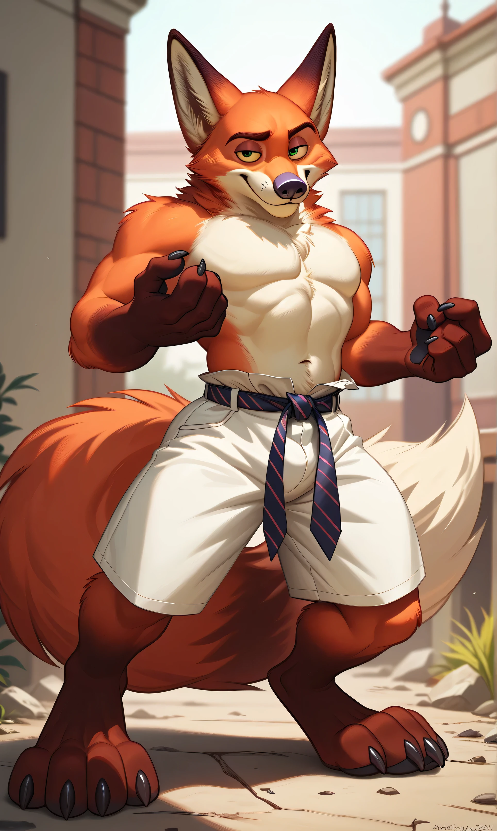tmasterpiece, Best quality at best, nj5furry,shaggy male, 1boys, hairy pubic, malefocus, 独奏, Animal ear, formal, Wolf ears,Fit and fit,Kirin arm,Abs,chest muscle, Wolf boy, ssmile,
White fur,Yellow fur,Brown fur,two tone fur,黑The eye,Black shirt,Red hood,black hoodie,Thick eyebrows,coda,Yellow ears,
((full bodyesbian,)),
author:Chunni