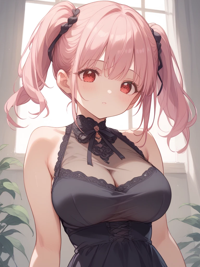 (4K quality:1.3),(Highest quality:1.3),(albino),(Whitening),(19 years old:1.3),(Large Breasts:1.6),Overdeveloped breasts:1.6,Big Breasts:1.6,世界一Large Breasts,Extra large chest:1.3,One of the largest breasts in the world,Saggy breasts,rich,Upper Body,smile,Japanese Voice Actors,Overflowing breasts,(jewelry),Captivate a man,Cleavage,(Con Cafe:1.5),(Celebrities:1.4),(thin:1.2),(Tight waist:1.4,(Night viewの良いホテル:1.1),(luxury:1.2),(Arisa Hanyu:1.5),(anorexia:1.4),(Night view:1.3),(Close up on face:1.2),Catchlight,(Child face:1.6),(smile:1.1),(Lori:1.5),(Pink Hair:1.6),(Short Hair),(Deep pink eyes:1.4),(2D cuteness:1.5),(Cute Makeup),Beautiful fingertips,Black lace collar,(black lace mask:1.3),(Sitting and masturbating:1.4),(spread your pussy:1.5),(Love juice:1.5),(Girl masturbating:1.5)