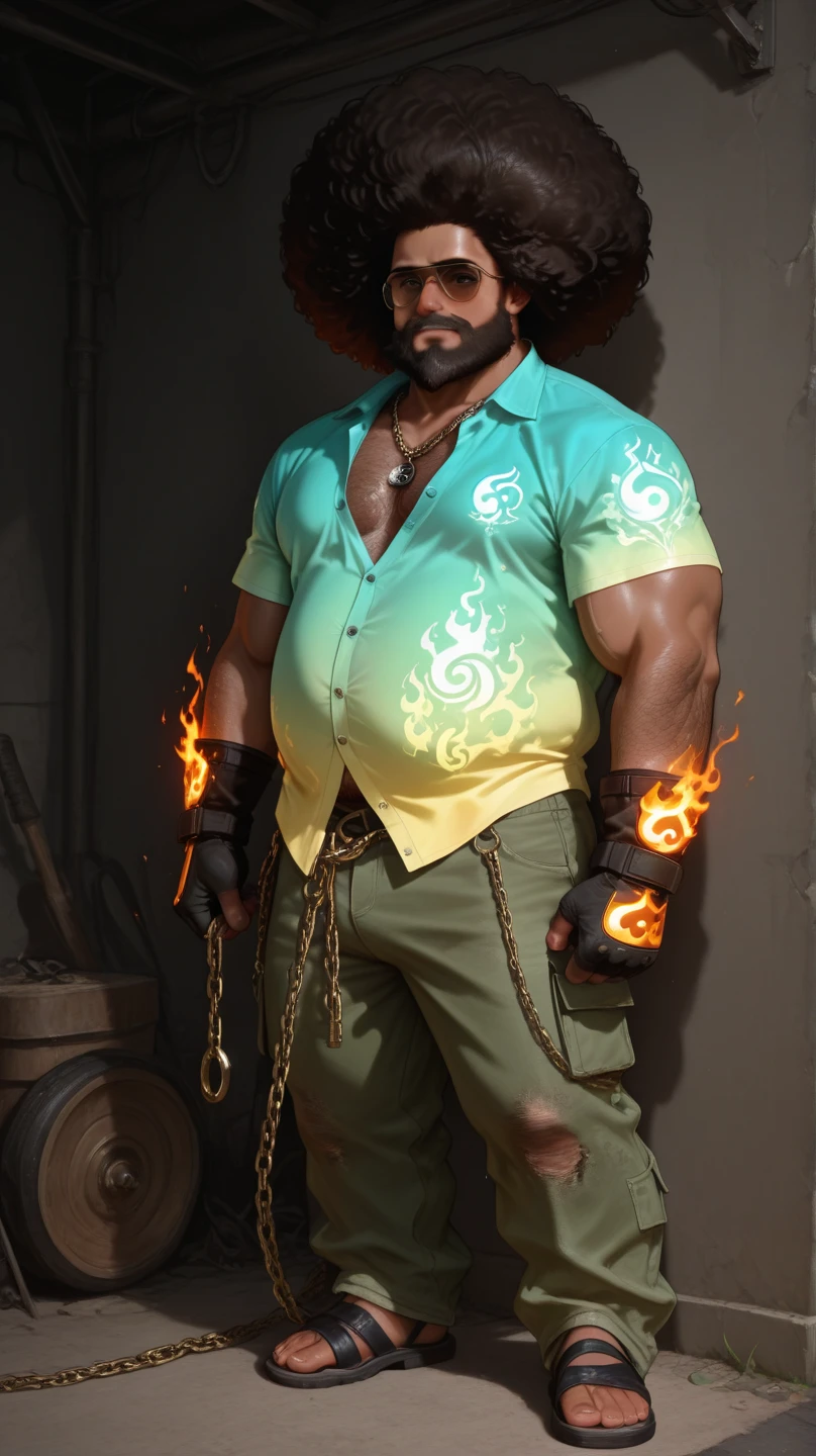 ((best quality)), ((ultra-detailed)), ((masterpiece)), photography, scene: forest, theme: anthropomorphic animal mafia, character: horse, appearance: muscle building, action: combat posture, expression: fierce, holding a metallic carrot, gold necklace, bare body top, sports mafia tattoos, perspective: 4K.