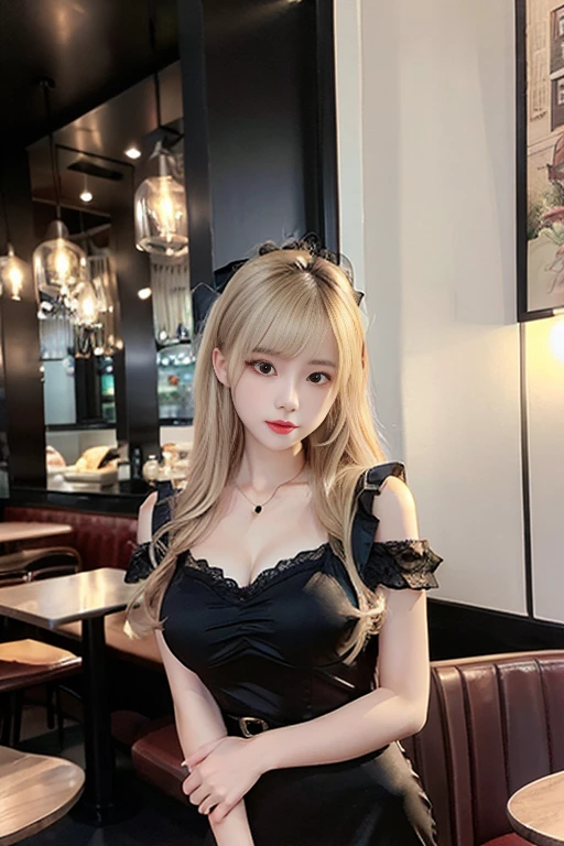 masterpiece，1 girl per photo，full body shot，Face，A beautiful young Japanese woman，Wearing a short-sleeved silk satin black cute maid outfit，Sitting in the bathroom and taking a shower，Smiling all over，Wearing a pink bunny ears headband，Pink ruffled apron，White choker，charming figure，super cute face，glossy lips，sweaty body，Soaked all over，perspective，double eyelids，natural makeup，long eyelashes，shiny smooth hair，blond，blonde，Very long, long hair，curls，asymmetrical bangs，blue eyes，tanned skin，center image，8K resolution，high detail，Detailed hairstyle，Detailed face，spectacular lights，octane rendering，Energetic，Surreal，perfect limbs，perfect anatomy