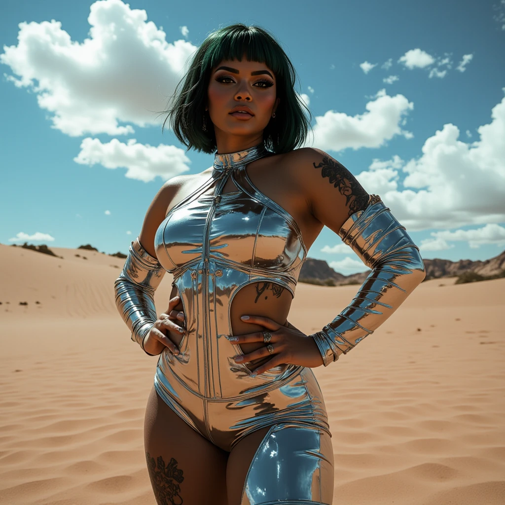 ((top-quality))、((masterpiece) A cyberpunk futuristic spring break beach party in Coney Island.