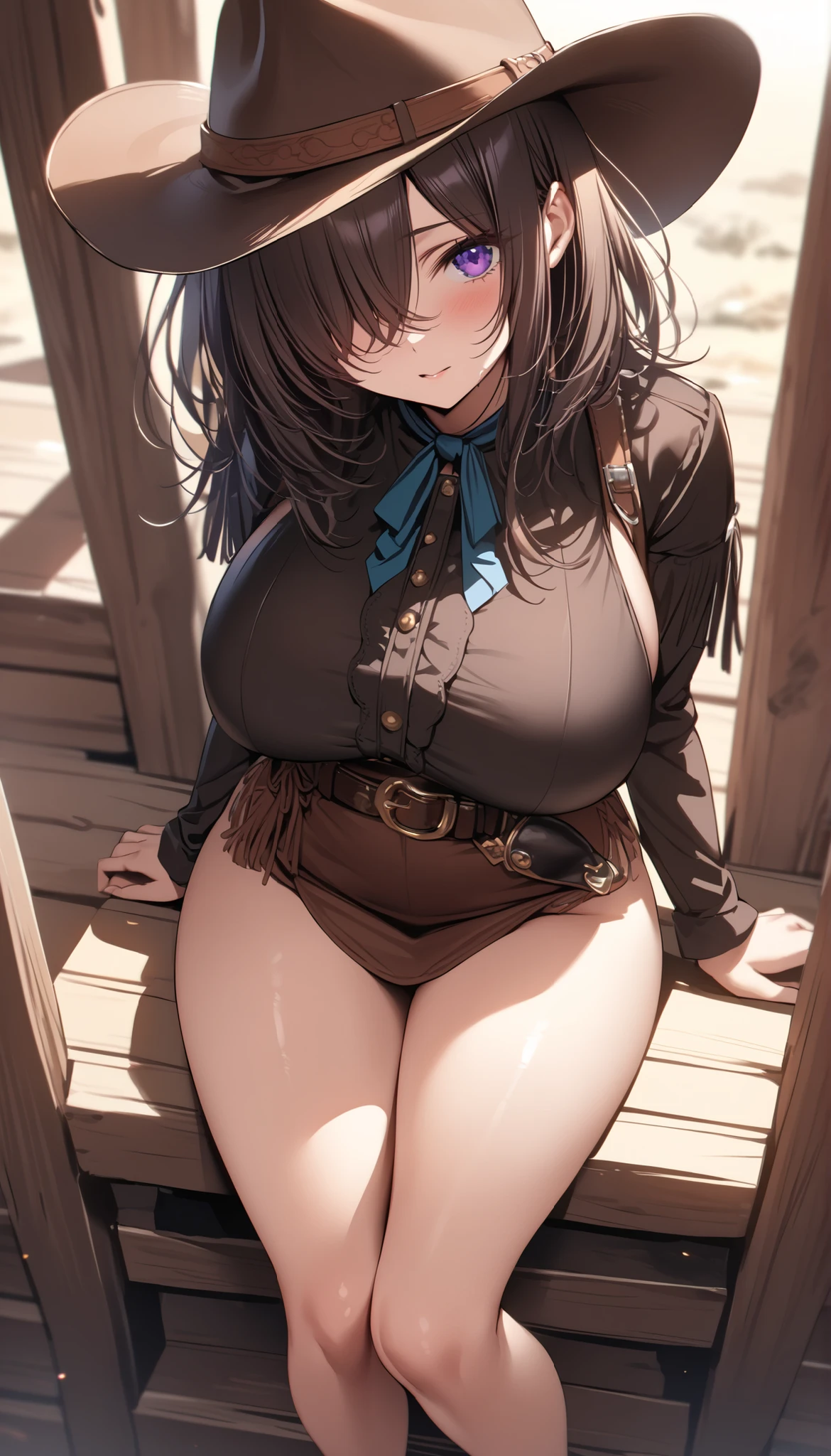 Sad slave girl, skimpy, short black hair