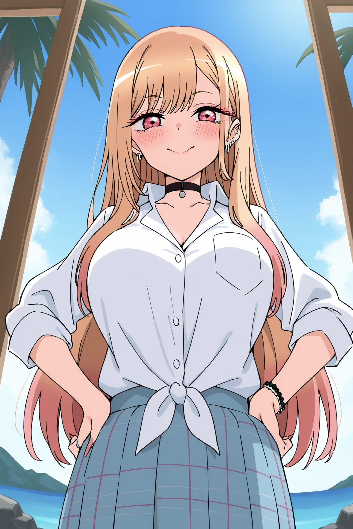 score_9, score_8_superior, score_7_superior, Break Source_anime, One girl, Hoshino Ruby, Blonde, Long Hair, one side superior, Red eyes, mismatched psuperiorils, star-shaped psuperiorils, , Red Bow, Grey Skirt, 眉をsuperiorげる, One knee, autumn ,anime girl in bikini standing on a beach with palm trees, wallpaper anime blue water, 4k yen manga wallpaper, anime moe artstyle, anime! 4K, anime! 4k yen, seductive anime girl, 4K anime wallpaper, ultra hd anime wallpaper, Realistic Bikini, Red cute tie, [ 4k yen digital art ]!!, ecchi anime style, anime girl sitting on bed with arms crossed, an anime drawing by Jin Homura, Pixiv, Tropical Hair Ribbon, anime moe artstyle, cute anime girl, I also make fan art,  , Check it out, anime best girl, anime visual of a cute girl, young anime girl, an anime girl, pretty anime girl, anime girl, Very detailed、masterpiece、Highest quality、Ultra-high resolution energy A、8K high resolution、Photo-worthy clarity、Detailed eyes、Gradation、Perfect anatomical figure ,hard disk、Hmph (English) ,Nikon Z9 80mm Lens , Tabletop、Model standing、Deep pink lace panties、The dress is made of white lace material(((Show me all my panties)))、(((The skirt is definitely worn.)))、(((スカートの裾をsuperiorげる)))、Panty Focus、Too bright natural light、sunlight、Detailed lace panty pattern、Regular panties、(((While standing, スカートをsuperiorげてカメラにパンティを見せましょう)))、(((beautifultiful alignment and snow-white teeth)))、(((Lift the skirt Greater than and、 Greater than,、Show your panties to the camera)))、Ultra slim body, Big Breasts、Slender model body type、beautifultiful posture, By subway、extremely hVery detailed、masterpiece、Highest quality、Ultra high resolution A、8K high resolution、Photo-worthy clarity、Detailed eyes、Gradation、Perfect anatomical figure ,hard disk、Hmph (English) (English) (English) (English) , Nikon Z9 80mm Lens , Tabletop、Model standing、red lace panties、This dress is made of red lace material.(((Show me all your leggings)))、(((The skirt is definitely worn.)))、(((スカートの裾をsuperiorげる)))、Leggings Focus、Too bright natural light、sunlight、(((While standing, She lifts her skirt to show her panties to the camera)))、(((beautiful