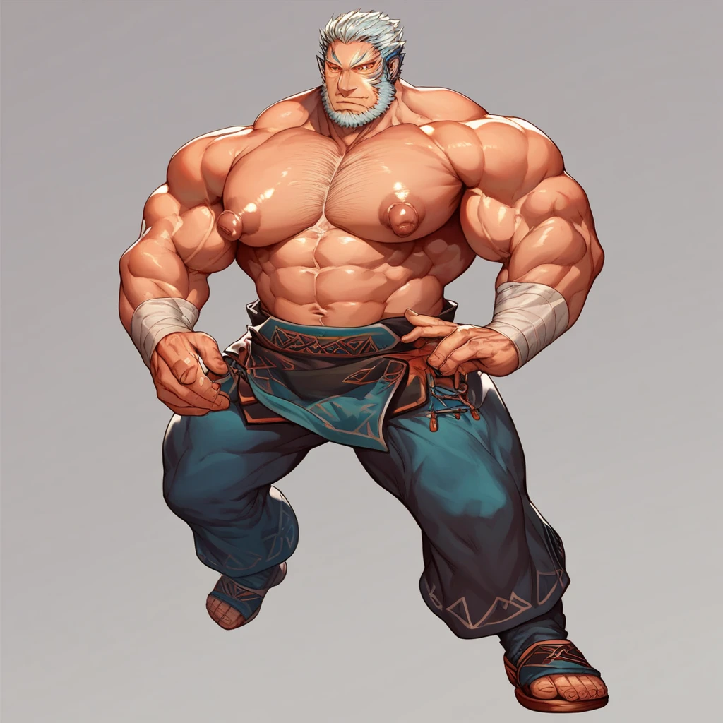 French and German man，with a white beard，with a white beard，with a white beard, muscular character, muscular male hero, artstation masterpiece, inspired by the senior character artist, Art station men&#39;s aesthetic, , deviantart art station cgscosiety, chengwei pan on artstation, artstation HD popular, best of artstation, Jigachade  muscular,Toning muscles，Develop muscles，