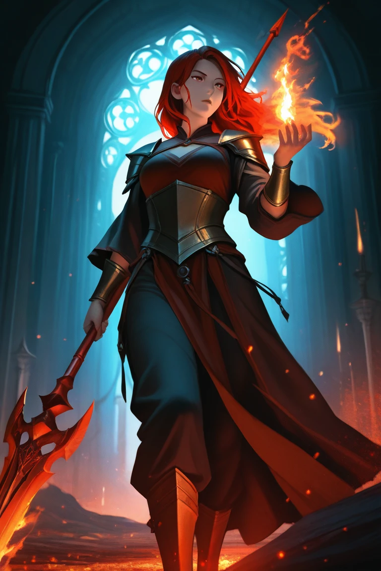 Older. More anime. 2d. Glow. Nordic clothing. Sidecut. Viking hairstyle. Long robe. masculine, Viking clothing. Red hair. woman. flat. freya. Goddess of War. Muscles. strength. Feuermagie. Brown robe. Viking warrior. Celtic Tattoos. silver jewelry. Brown clothes. Rotes Make Up.