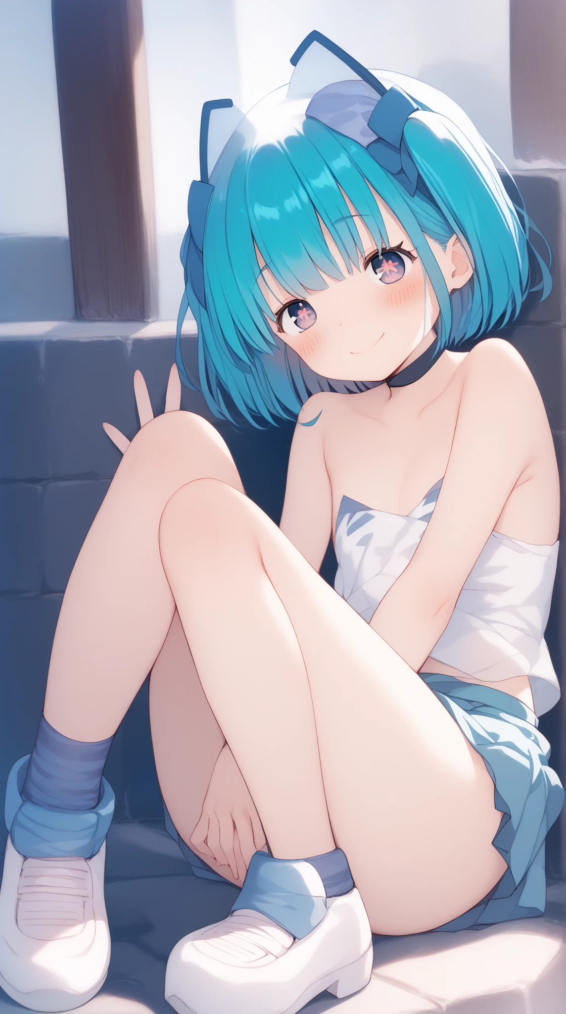 Rem from Re-Zero with long socks,nude,allfours