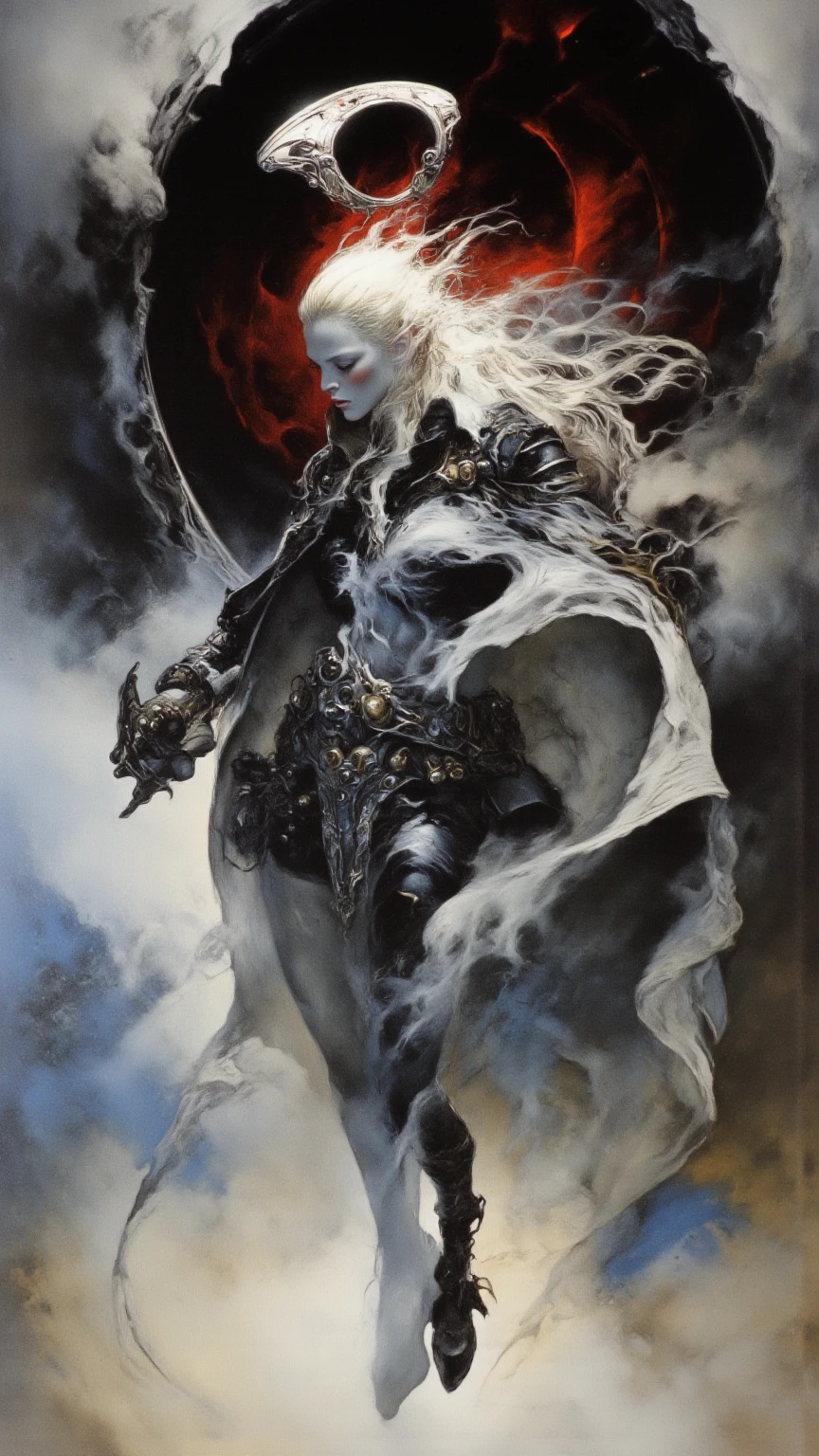 drawing of a man with a sword, standing in front of a pile of skulls, handsome male god of death, peter mohrbacher style, Martin then, style of peter mohrbacher, Portrait of the God of Death, pete mohrbacher, dark cloaked necromancer, in style of peter mohrbacher, mohrbacher
