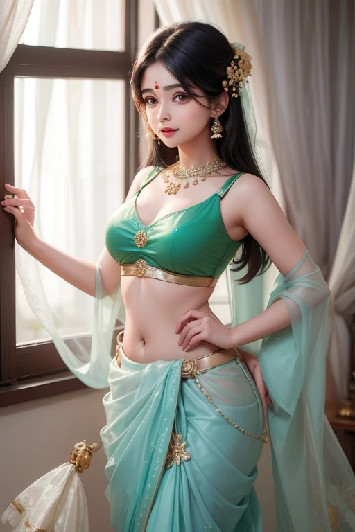 Convert the pic into princess form with less face editing let the face resemble lot change the background as castle