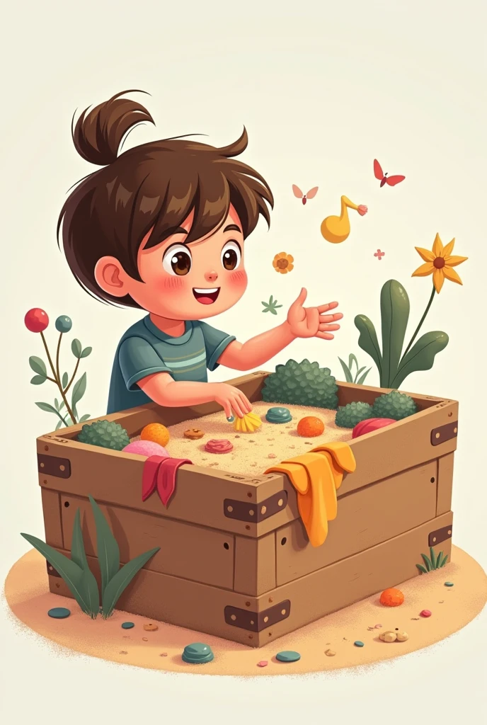 Cartoon of a boy sitting on the ground next to chest, Wallpapers – 1 0 2 4, animation stills, daily life, animated illustration style, 2D animation, 2 animation, children's book illustrations, 2d illustration, 2d illustration, animation stills, animation stills, child, cute illustration, childs book illustration, color illustration