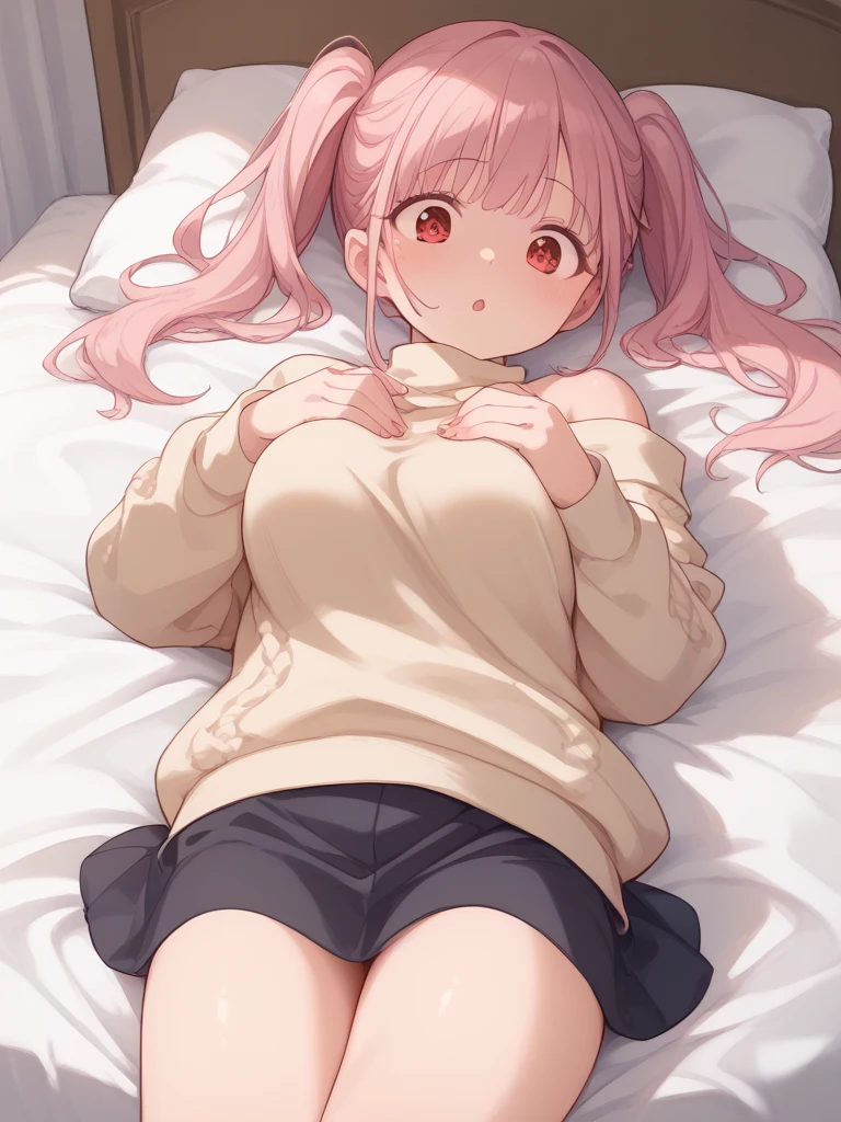 anime girl with long hair in a gradient color from light blue to light pink. and wearing a daisy crown. her face is very cute like a with pink eyes. she wears a white lingerie her shirt and she wears pink stockings. her face is so sexy, her skin is FFFCD which is buttermilk. shes having sex with a anime guy in a black suitand the climax happens to fill her stomach with cum cum cum