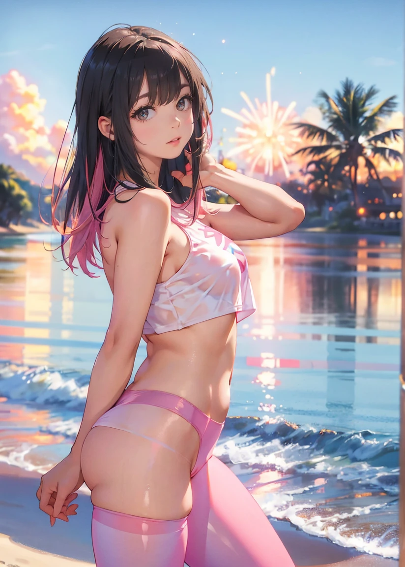 rave woman,1 woman 45 years old ,((extremely cute and beautiful black haired girl)),( big:1.4),(Asian girl),((((Black hair with turquoise highlights:1.35,slickedback hair,long hair:1.4,colored inner hair,ear breathing)))),(((Pink_eyeballs:1.3))),intricate eyeballs,beautiful detailed eyeballs,symmetrical eyeballs,((fatter)),((((shining skin:1.5,skin tanned,shining skin:1.5,skin tanned,shining skin,very shining skin,shinny body)))),(spider lower abdomen,inflated legs,body detailed,(face detailed)), cute,slutty,seducer,Erotic,, zetai ryouiki,revealing clothing,show the skin,((rave print rave bikini,((rave mini skirt)),visible thong straps)),((underwear strap)),(wearing a rave dance outfit:1.3,rave dance clothes,semi-nude,with litclothes),((intricate outfit,intricate clothes)), (dynamic pose:1.0),embarrased,(centred,scale to fit dimensions,rule of thirds), ((snowy pine forest at night)), with dark and stormy clouds,winter,scenario:1.25,((snow forest background)),Christmas tree, high resolution,sharp focus,(ultra detaild,extremely detaild),(photorealistic art:1.37),(extremely detaild CG unity 8k wallpaper),(((swirly vibrant colors,vibrant theme))),(intricate),(work of art),(best qualityer)