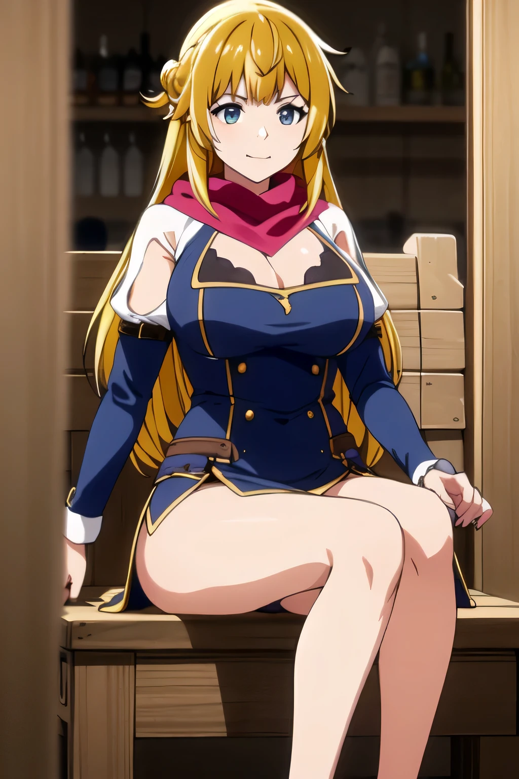 （（Blonde））Blondeロングヘアーの女性，nice smile，face is absolutely necessary，pink pleated mini skirt，Big breastsは白いブラウスで隠れてます，       sleeveless thin uniform             ，nice smile，Big breastsをさらにBig breastsに描いて下さい，my nipples are sharp、get wet in the rain, It becomes transparent      ，I need a face，can you draw a more delicate expression，  Accurate body expression，Her pink hair color is more vivid、her hands and feet are accurately depicted、flight attendant's uniform with legs，彼女のcan you draw a more delicate expression，    dark blue panties ，（draw a more delicate expression），（     yellow scarf），（     navy blue blazer， dark blue micro mini skirt ），（the bottom of the blazer is a white blouse）（    dark blue panties        ），CrimsonＯＬcostume 。3，。cinematic lighting AND、ray tracing,、dark blue panties can be seen through gaps、Pink Moon，一people々々々々々々this is a great enough job, don't cut your face。I need it for work。， ，，    ，  ,         She's an attractive woman , 立っているpeople々々々々々can you draw things、 , ,   Big breasts, Thin Waist ， ,   ，I'm a woman 立っているpeople々々々々々can you draw things、is very important at work,   It's important to draw 5 fingers accurately，people々々々々々々々cinematic lighting and ray tracing to see    dark blue panties through gaps ，30歳大people々々々々sexy woman，