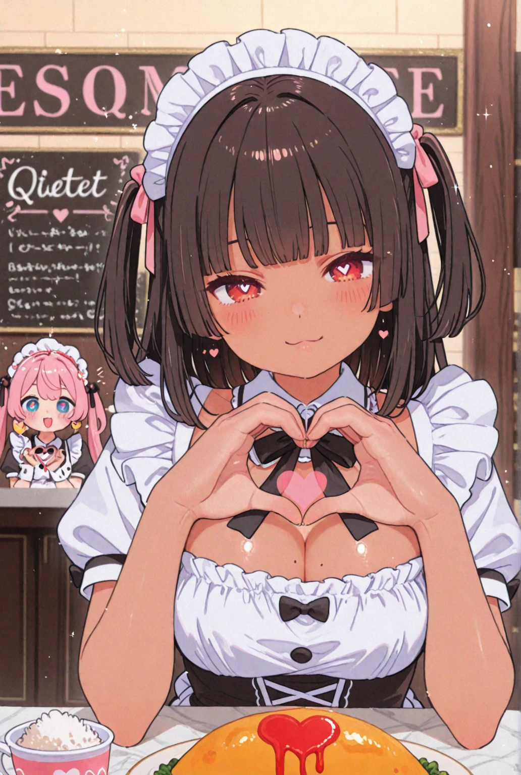 High resolution, Highest quality, super high quality, Very detailed, Cinema Lighting、Sweaty、Sweat、((((Brown hair short cut、50Year-old Madame Precure Luxury Maid Lingerie Handjob Blowjob))))(((、、((Embarrassed and blushing facial))、、Bedside)))、