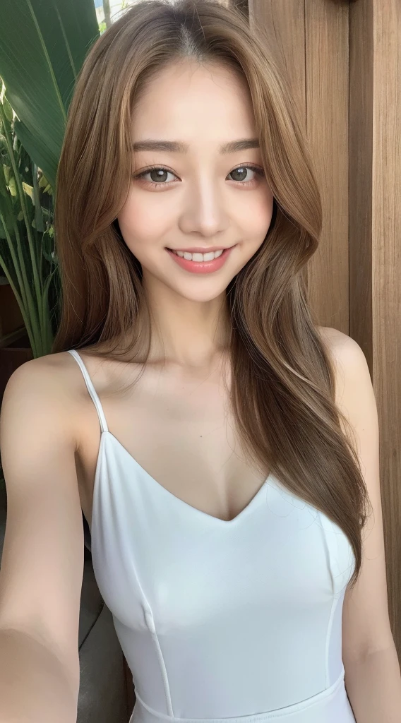 Full body angle、((highest quality, 8K, masterpiece:1.3)), concentrated:1.2, Perfect body beauty:1.4, Hips:1.2, ((Delicate Hair)), (Colorful T-shirts、Shorts、pajamas、 :1.1) , ((highest quality、8K、masterpiece:1.3))、1 Girl、A sloppy smile、Esbian all over、Slim face、Big 、Beautiful woman、(Dark Brown Hair)、Long Hair、1.1、Flickering Valley、Detailed eyes、double eyelid、Blurred Background、超Slim face、Smile、Looking down、