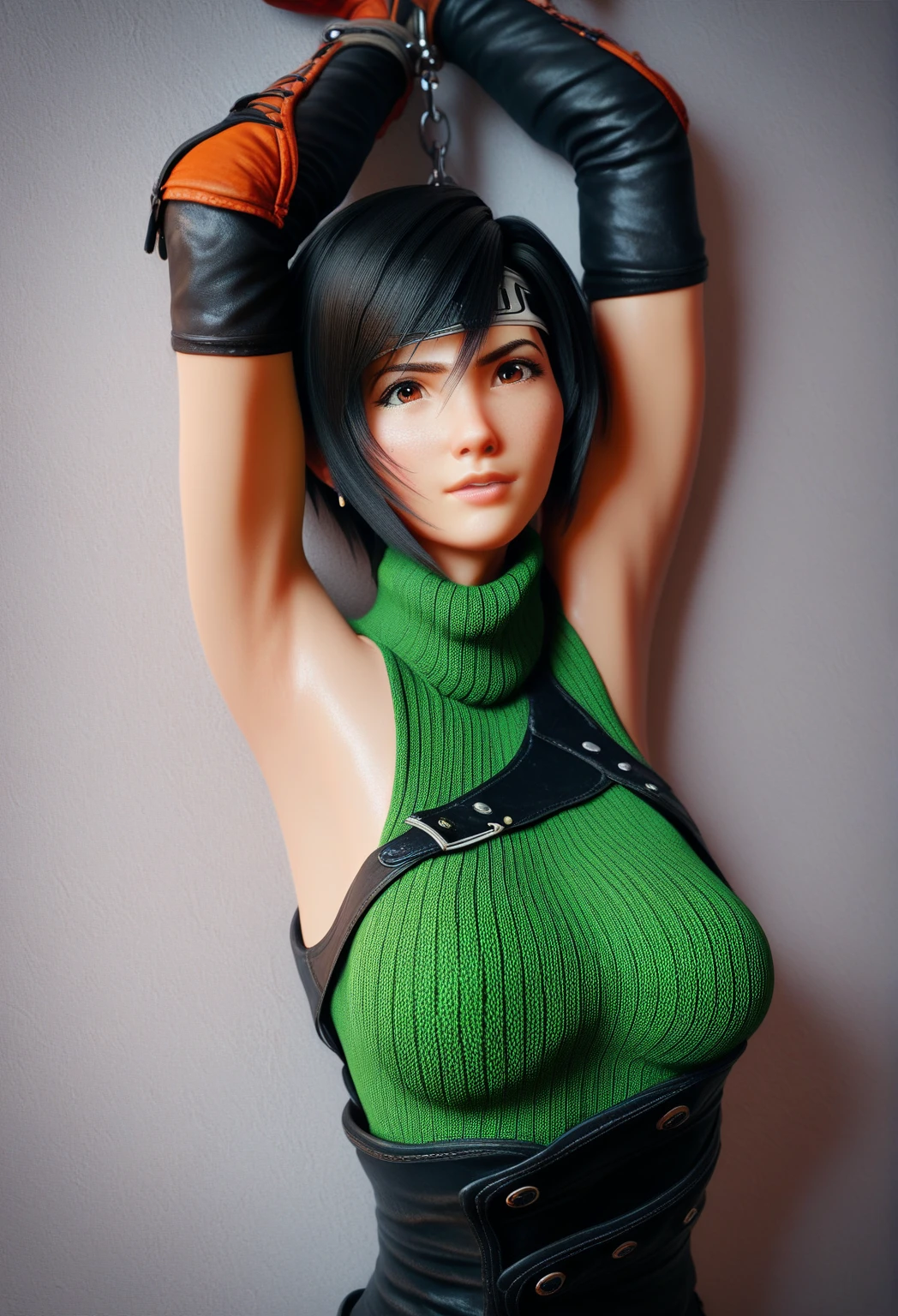core_9, score_8_up, score_7_up, freyna, short hair, large natural breasts, pinkish areola, shiny,comics, masterpiece, 4k, high quality, ((solo)), WarIngrid standing smug, light skin, curvy body, ((large round breasts)), perfect eyes, skinny female, looking at viewer,viewer, Smug, wide hips, beautiful lips, Tight black stockings ,pink nipples, huge areola one finger selfie challenge pose, red phone, nude, selfie, mirror, navel, pov, reflection, selfie, mirror, OneFingerSelfieER, ela, jacket, leggings, latex legwear, fingerless gloves, 