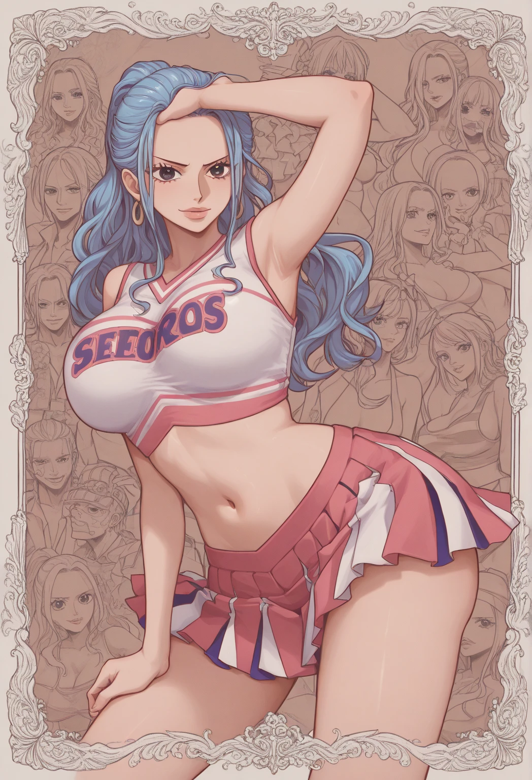 Score_9, score_8_up, score_7_up, score_6_up, source_anime, 1girl, solo, long hair, black background, neon glow, multicolored hair, hoop earrings, (enormous lips:1.1), dark-skinned female, tattoo, colored skin, BREAK, (gyaru:1.3), purple eyeshadow, eyeshadow, makeup, green top, leopard print bra, choker, off-the shoulder crop top, (metallic glitter), feather boa, fishnet shirt:1.2, jewelry, hair ornament, long hair, yellow eyes, shiny clothes,pink lips, nipple piercing, green skirt, orange skirt, gloves, bracelet, izuku_midoriya, green hair, green eyes, long hair, knee braces, choker, smile, belt, v gesture, toned, slim,