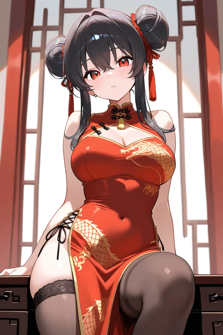 现代Urban Background,Urban Background,Street background,daytime ,Sunlight,cheongsam风格,Martial Arts Styles,Martial arts girl,Chinese style,Ball head,Ball head,cheongsam,cheongsam,高开叉cheongsam,黑色丝绸Tights,Tights,Tights,Bodysuit,Black tights,cheongsam下摆,cheongsam下摆,Front of robe,Robe hem,Fighting Stance,Fighting Stance,Combat stance,Big breasts and big buttocks